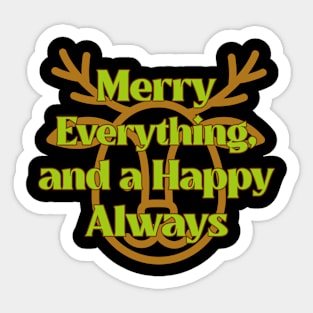 Reindeer Christmas Quote Sticker